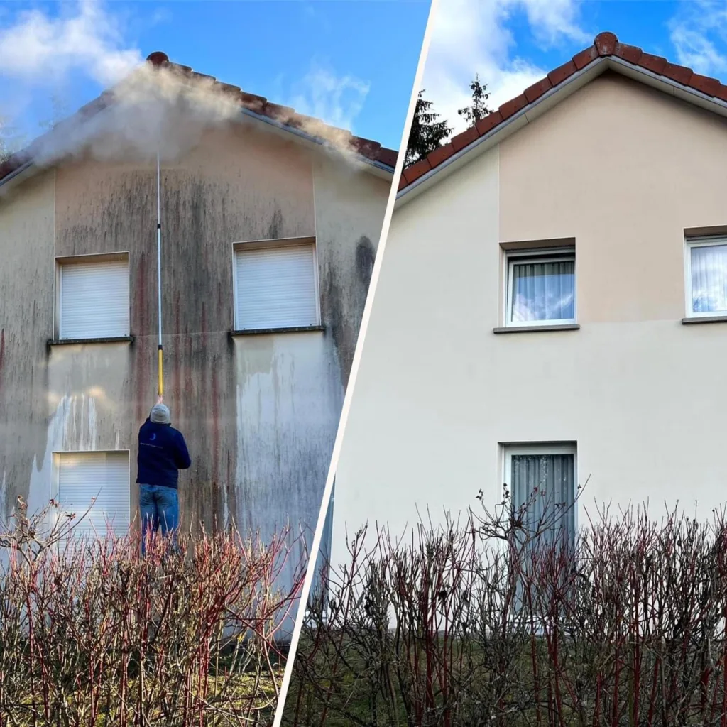 Décapage façade après incendie